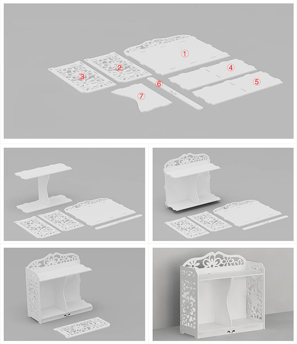 kệ hoa văn đựng đồ nhà tắm 01 rẻ đẹp